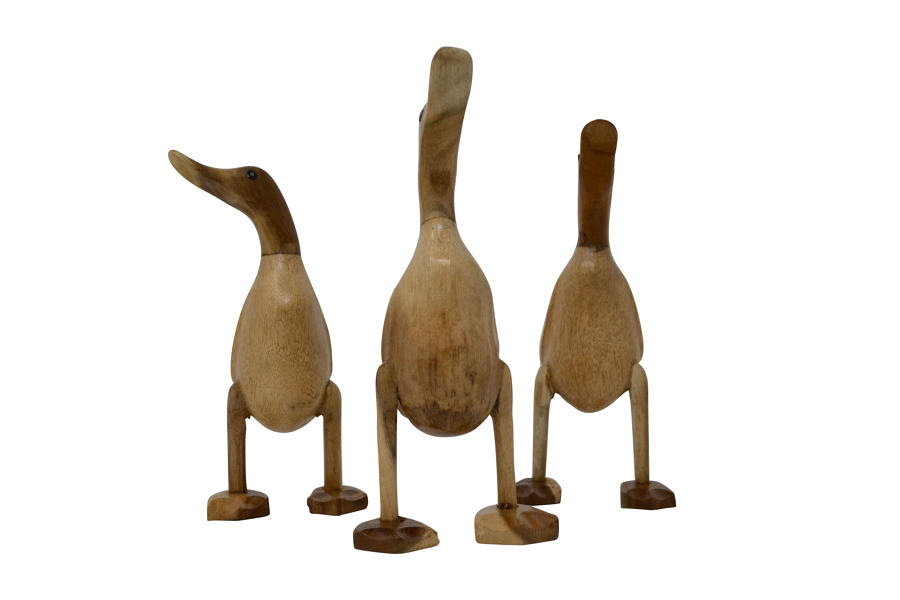 Dinky 20cm Natural Bamboo Ducks
