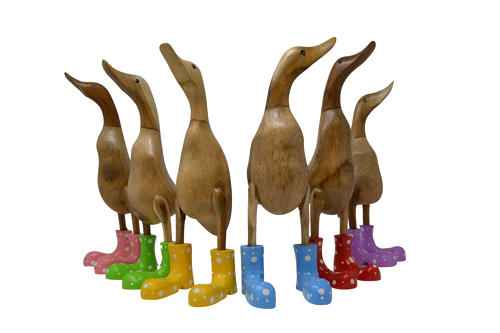 Large Red Wellie Ducks