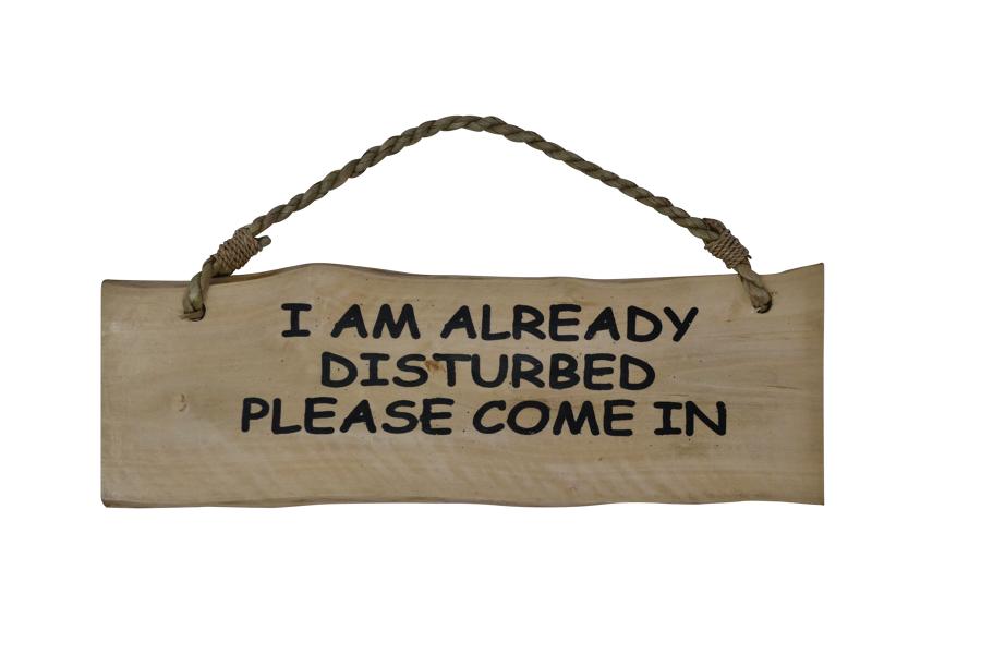 'Please come in.. ' Coffee Wood Plaque