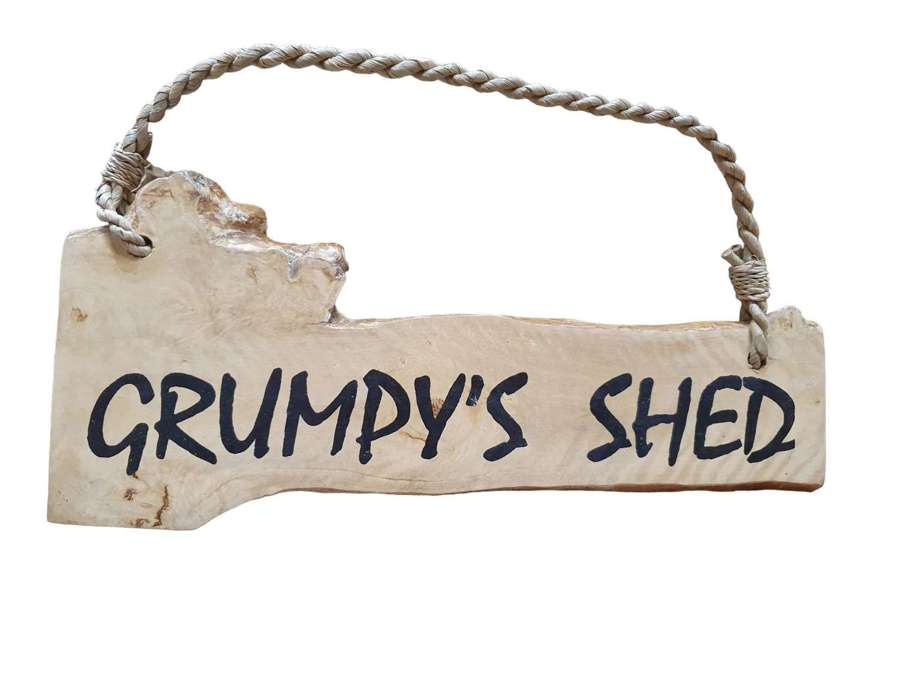 Grumpy's Shed Coffee Wood Plaque
