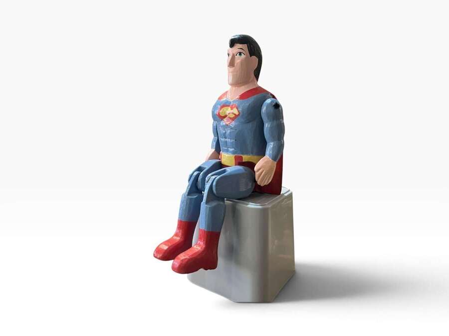 15cm Sitting Super Man